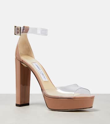 Sandali Albi 120 in PVC e vernice con plateau | Jimmy Choo