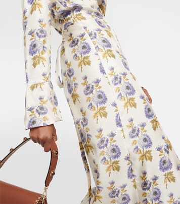 Abito midi a portafoglio in twill di misto seta | Etro