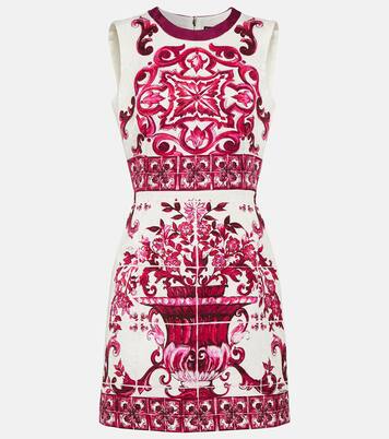 Vestido corto brocado estampado | Dolce&Gabbana