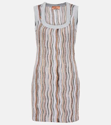 Verziertes Minikleid aus Häkelstrick | Missoni