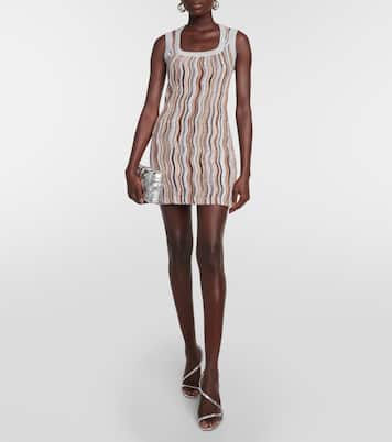 Verziertes Minikleid aus Häkelstrick | Missoni