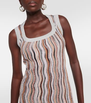 Verziertes Minikleid aus Häkelstrick | Missoni