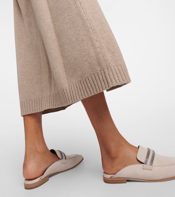 Wool and silk blend midi skirt | Brunello Cucinelli