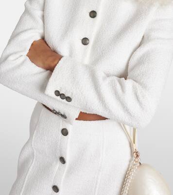 Giacca cropped in tweed a quadri | Alessandra Rich