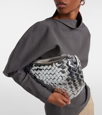 Sardine Intrecciato mirrored leather tote bag | Bottega Veneta