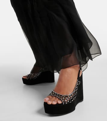 Sandali in suede con plateau | Rene Caovilla