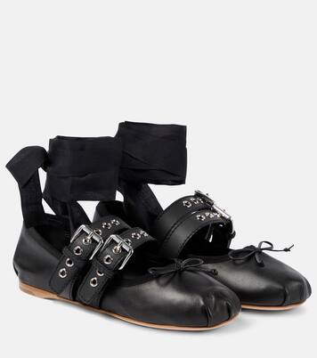 Ballerine in pelle | Miu Miu