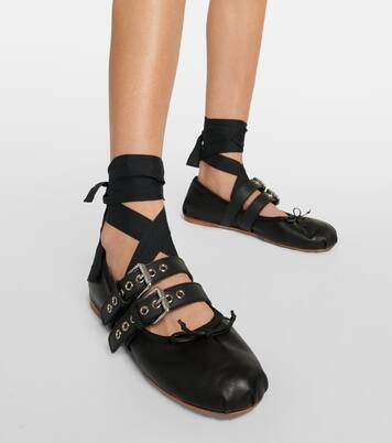 Miu miu ballerina flats on sale