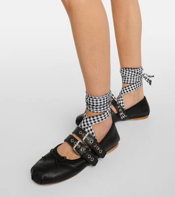 Ballerine in pelle | Miu Miu