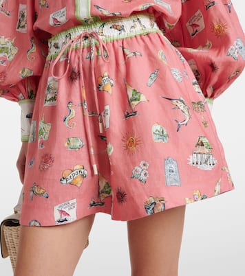 Short imprimé en lin | Alémais