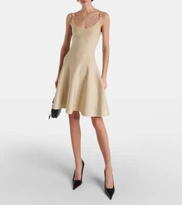 Miniabito in maglia con lamé | Versace