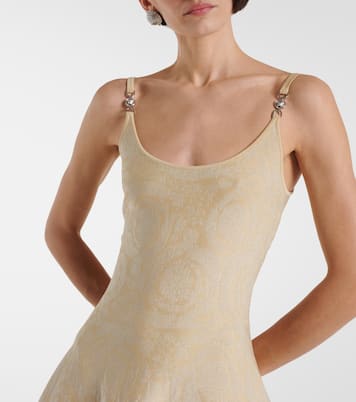 Miniabito in maglia con lamé | Versace