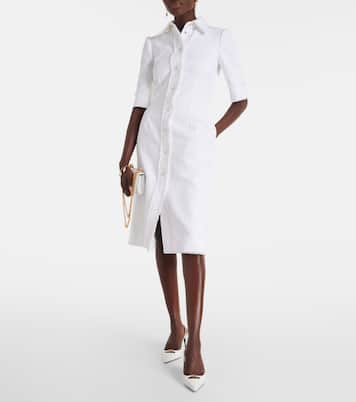 Robe chemise en tweed de coton mélangé | Dolce&Gabbana