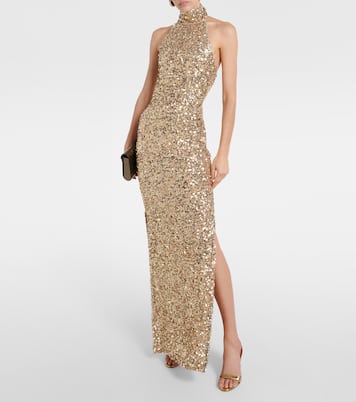 Sequined halterneck gown | Rotate