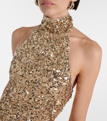 Sequined halterneck gown | Rotate