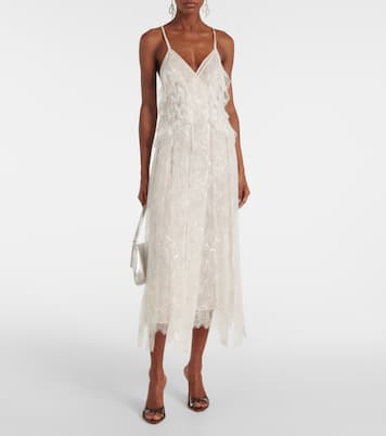 Vestido lencero de encaje | Blumarine