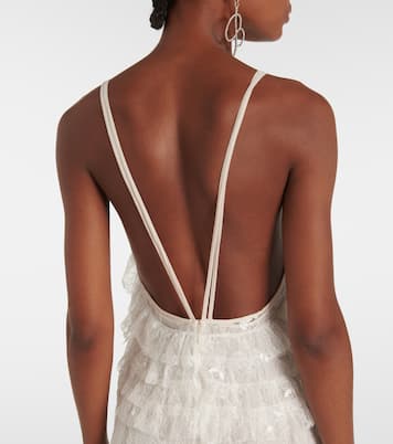 Vestido lencero de encaje | Blumarine