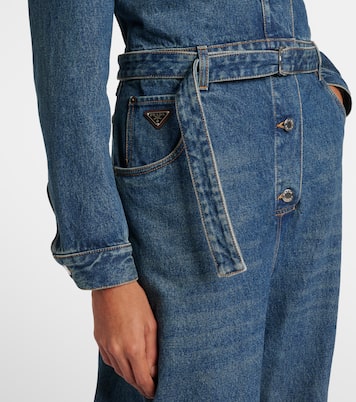 Mono de denim con cinturón | Prada