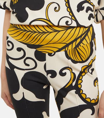 Pantaloni flared Meditation in misto cotone con stampa | La DoubleJ