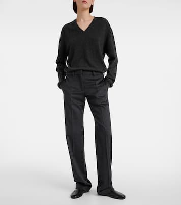 Pantaloni regular Selvie in cashmere | The Row