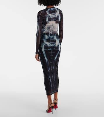 Maxirock Squeletor aus Mesh | Jean Paul Gaultier