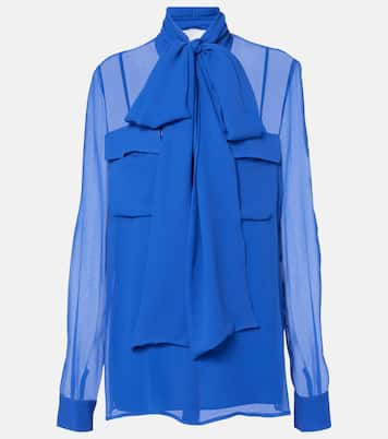Blusa de georgette de seda | Costarellos