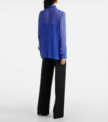 Blusa de georgette de seda | Costarellos