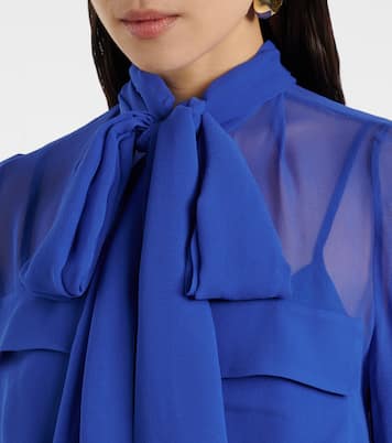Blusa de georgette de seda | Costarellos