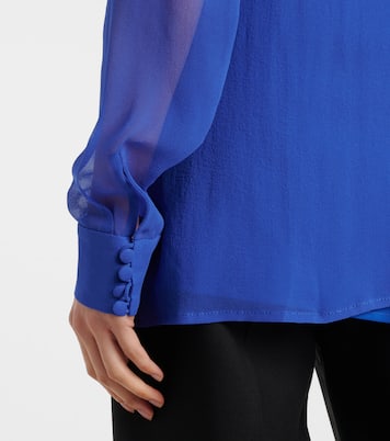 Blusa de georgette de seda | Costarellos