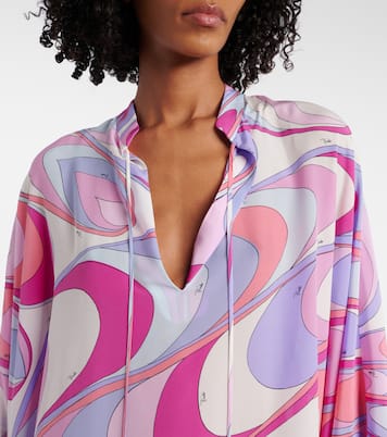 Caftano in seta crêpe de chine | Pucci