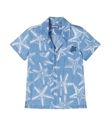 Printed denim bowling shirt | Vilebrequin Kids