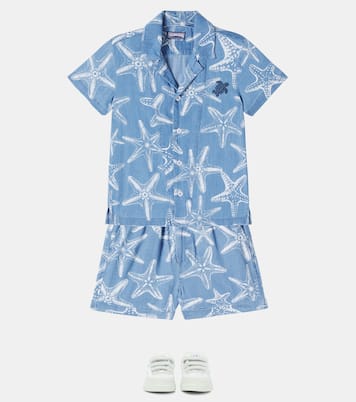 Printed denim bowling shirt | Vilebrequin Kids