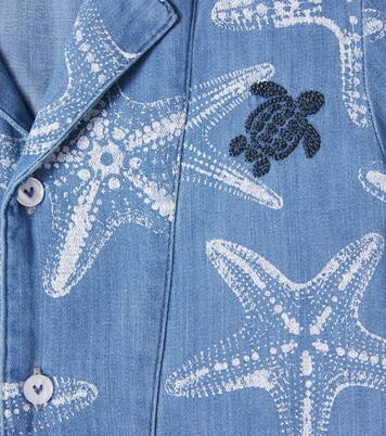 Printed denim bowling shirt | Vilebrequin Kids