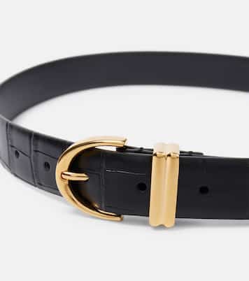 Bambi croc-effect leather belt | Khaite