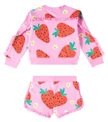 Felpa e shorts in pile di cotone | Stella McCartney Kids