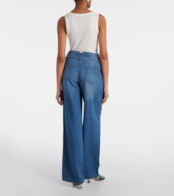 Jean Kansas a gamba larga e vita alta | 7 For All Mankind
