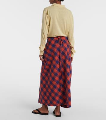 Gonna lunga Esperanza in flanella di cotone | The Row