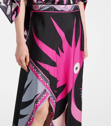 Gonna midi asimmetrica Stella in seta | Pucci