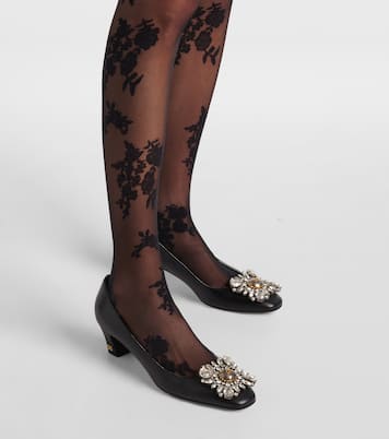 Collants en dentelle à fleurs | Valentino