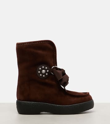 Snowish suede ankle boots | Valentino Garavani
