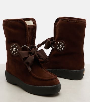 Snowish suede ankle boots | Valentino Garavani