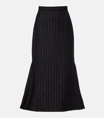 Pinstripe wool midi skirt | Erdem