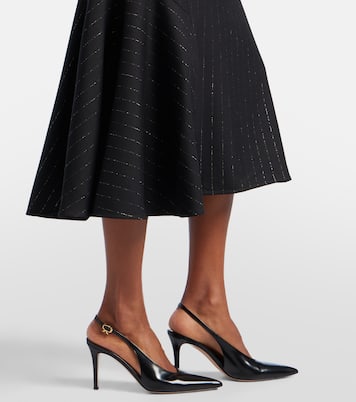 Pinstripe wool midi skirt | Erdem