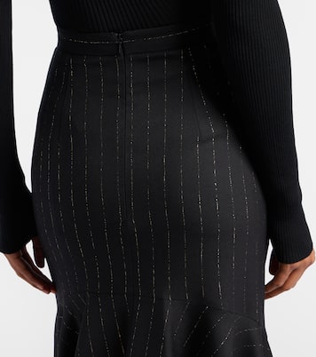 Pinstripe wool midi skirt | Erdem