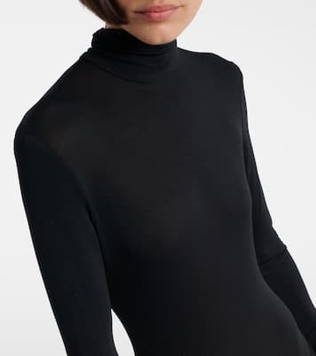 Asymmetric pleated turtleneck maxi dress | Magda Butrym