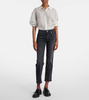 Calie Straight cropped mid-rise straight jeans | 7 For All Mankind