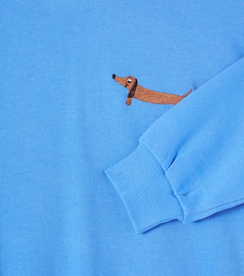 Dog embroidered cotton jersey sweatshirt | Mini Rodini
