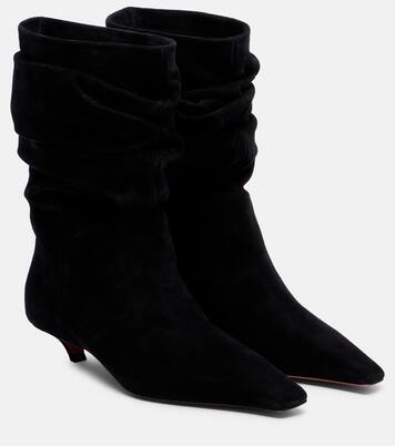 Jamie 25 suede ankle boots | Amina Muaddi