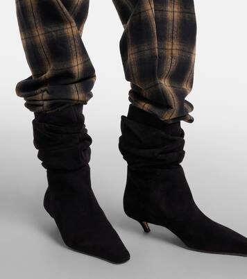 Jamie 25 suede ankle boots | Amina Muaddi