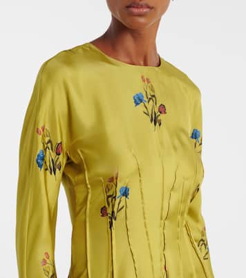 Floral silk midi dress | Marni